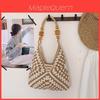 Woven Womens Tote Bag Summer Fashion Shoulder Casual Travel Organizer For Daily Use