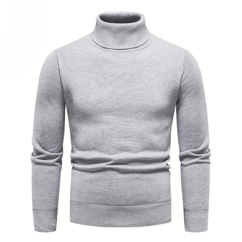 Maglione da Uomo Autunno Inverno Dolcevita Maglione Lavorato a Maglia Colore Unico Taglia Grande Maglione Vestibilità Slim Maglione da Uomo Maglia da Sotto