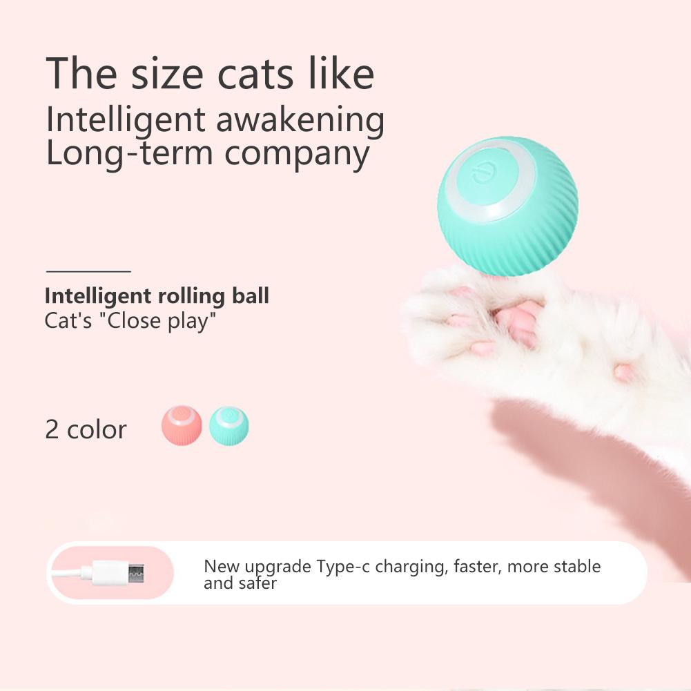 Smart Cat Toys Automatic Rolling Ball Electric Cat Interactive Toys Cats Training Self-moving Kitten Toys for Indoor Playing