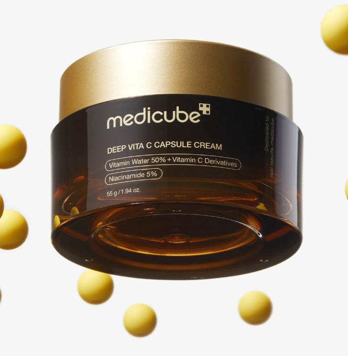 Medicube Vita-C Limited Edition Skincare Set – Glow Boosting Cream with Capsules