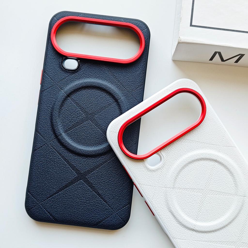 Stylish Magnetic Frosted Vegan Leather Cover For Honor Magic8 Pro Air Magic 8 Pro Air/Wireless Charging Shockproof Funda