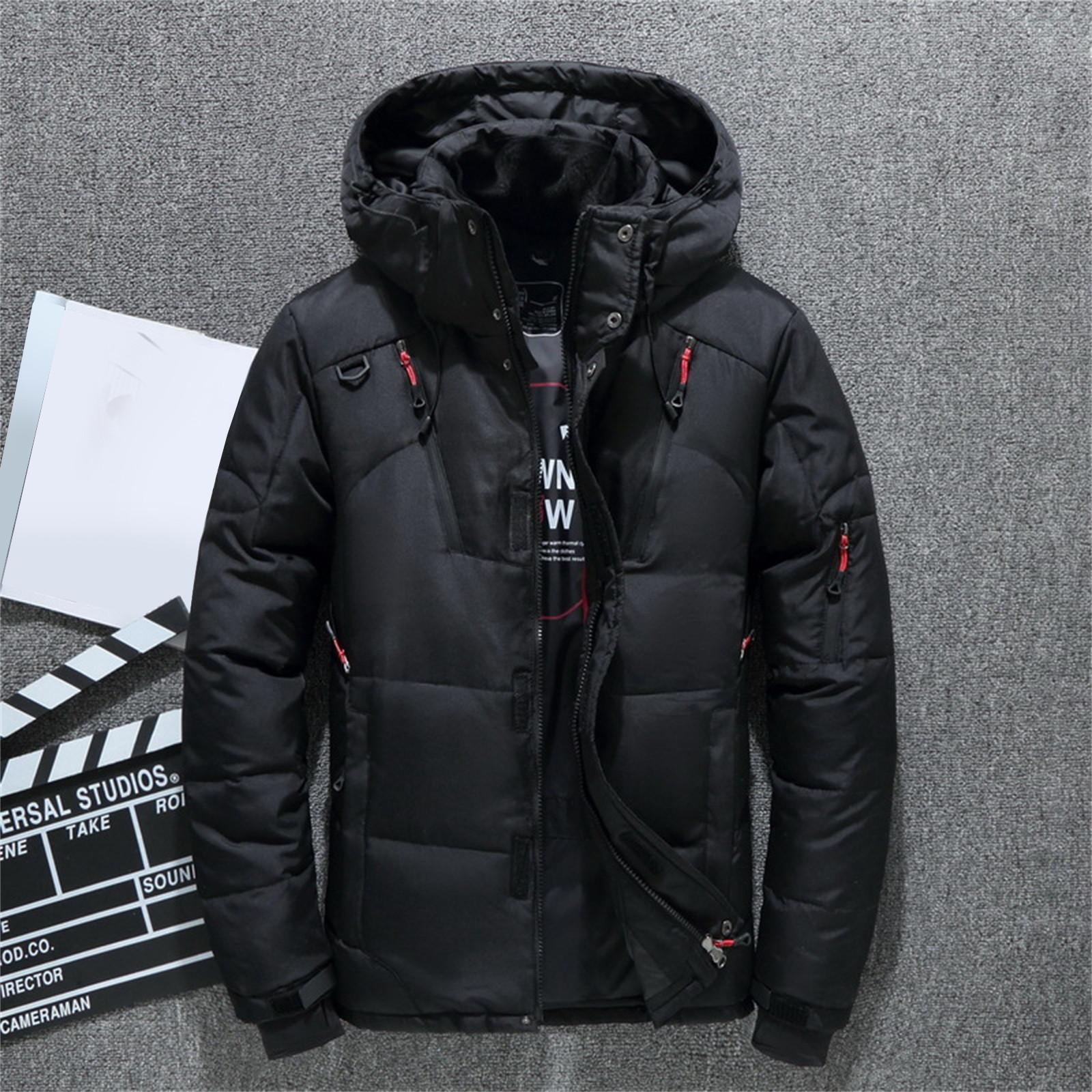 

Мужская повседневная теплая зимняя куртка на молнии с капюшоном для мальчиков, верхняя одежда, блузка