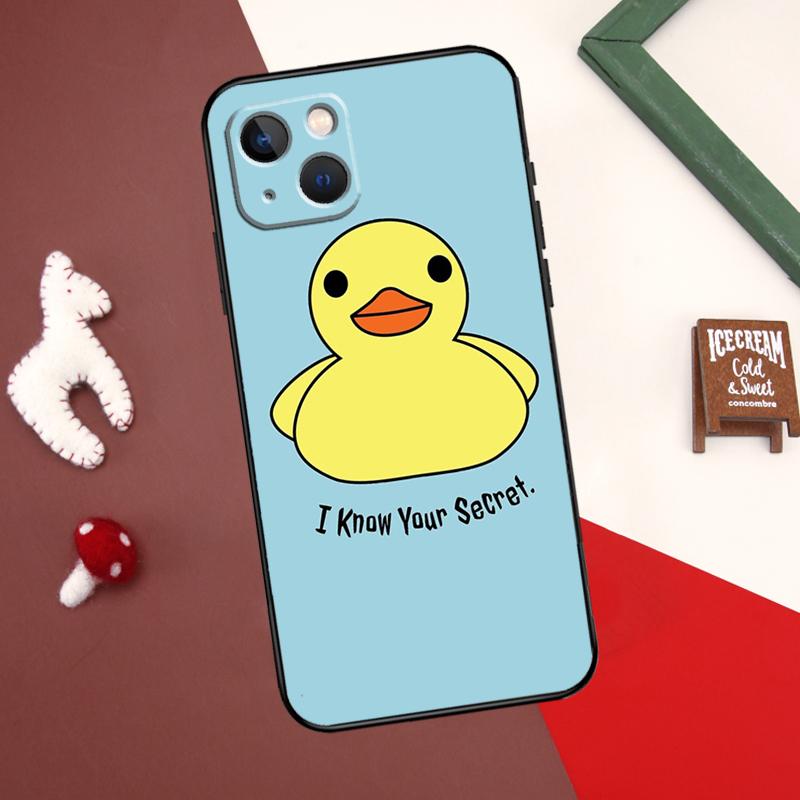 Kwaii gelbe Ente Abdeckung für iPhone 12 11 13 14 15 Pro Max 12 Mini 7 8 Plus X XR XS Max SE 2020 Telefonhülle