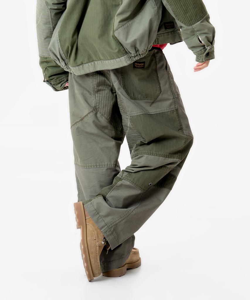 Mideueobdeiteu Patchwork Military Pants_Green