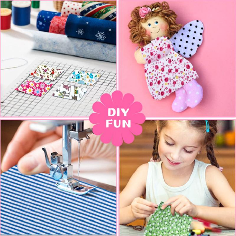7pcs Quilting Patchwork Party Craft Fat Quarter Bundles Handmade Fabric Sewing Cotton Dolls Clothing 25x25cm