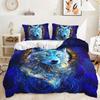 Wolf Dreamcatcher Feathers Floral Colorful Animal Print Duvet Quilt Cover Set
