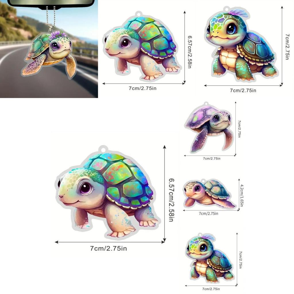 Levendig Acryl Auto Hangend Ornament Chique Cartoon Ontwerp Voor Huis En Auto Decor