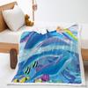 Blanket Marine Life Dolphin Lamb Fleece Crystal Fleece Blanket