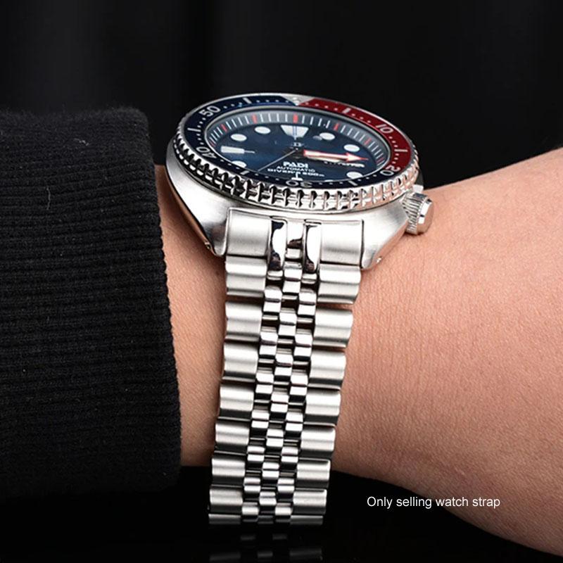 904 Solid Stainless Watch Band For Seiko Abalone Series Turtles Prospex SRPA21 SRP777 SRPC25 SRP773 SRP775 SRP779 Strap 22mm