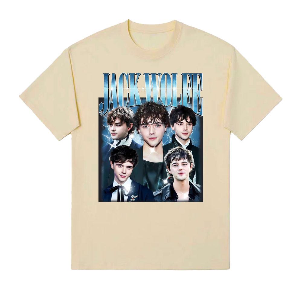 Jack Wolfe Vintage 90s Broadway Actor Graphic T-shirts for Men Women Fashion Trend T Shirt Oversized T-shirt