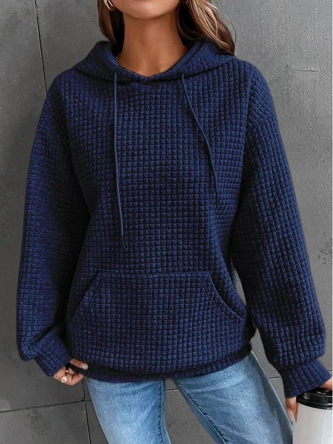 2024 Autumn & Winter Women's Round Neck Long Sleeve Sweater - Solid Color