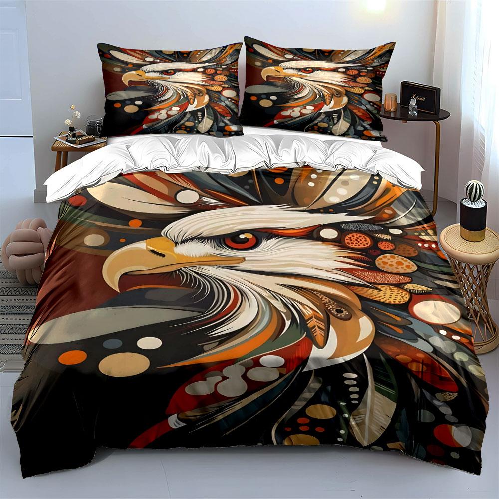 Eagle with abstract accents. Bedding sets Duvet cover sets Duvet covers Pillowcases(1*Duvet Cover 2*Pillowcases without duvet insert)