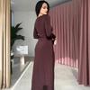 2025 European/American Bodycon Sheath Dress: Solid Color, Long Sleeve, Round Neck, Button & Pleated Details