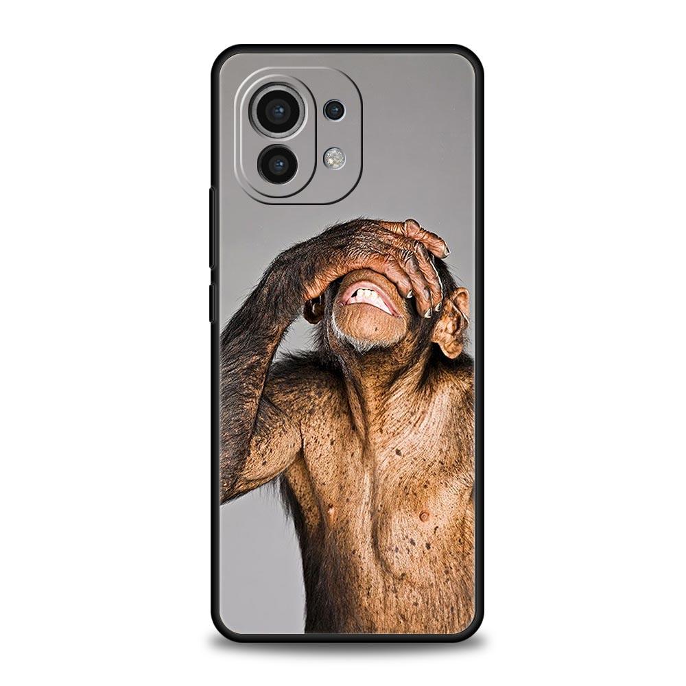 Cute Funny Monkey Phone Case For Xiaomi Mi 17 15T 15 14 14T 13T 12T Pro 12 13 Lite 5G 11T Poco X6 X7 X5 Pro Soft Cover