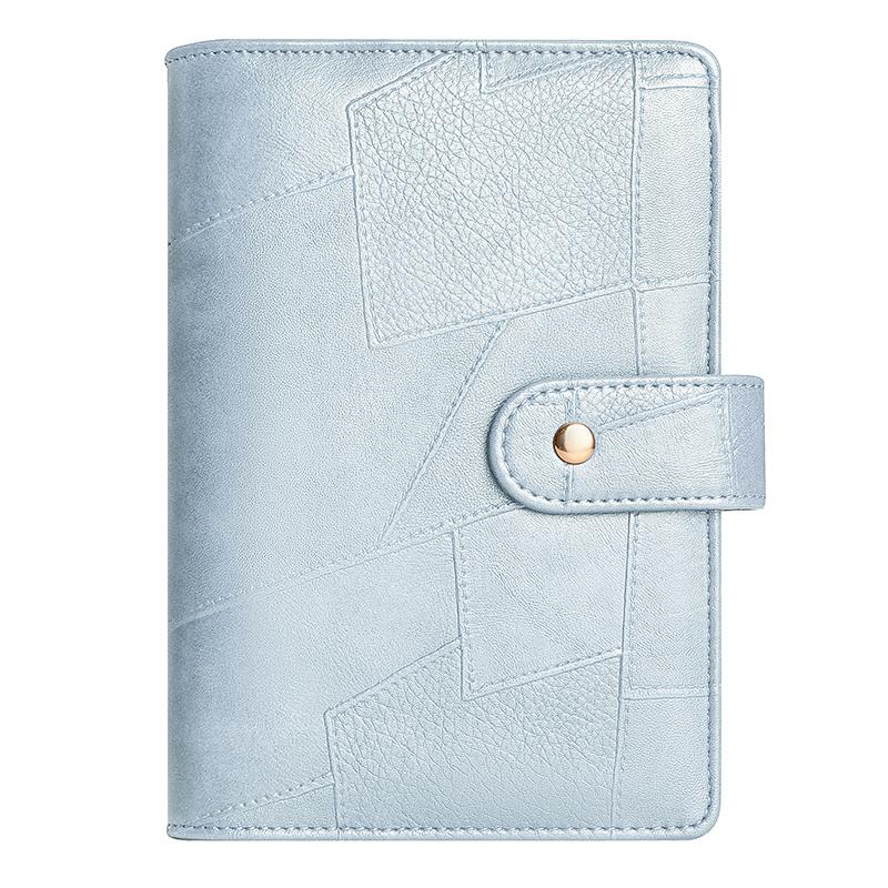 A6 Splicing Retro Style PU Leather DIY Binder Notebook Only Cover Diary Books Schedule Covers School Stationery