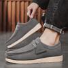 Herren Freizeit Schuhe Herbst Wildleder Arbeitschuhe Herren Slip-On Bequeme Flache Schuhe Sneaker Plateau Britische Business Party Anzugschuhe