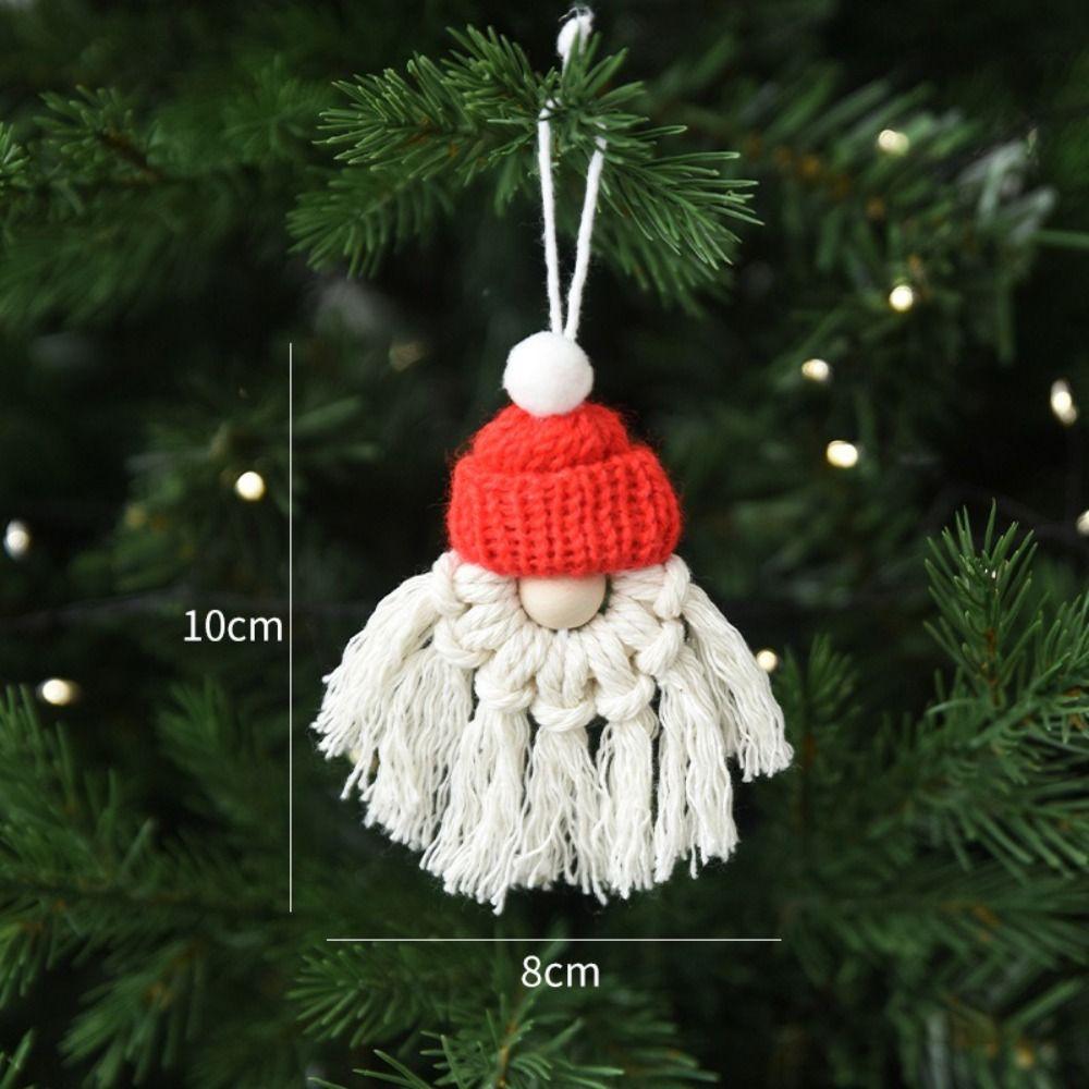 Handmade Christmas Tree  Pendant Santa Claus Mini Woolen Decor Premium Hanging Ornament  Versatile