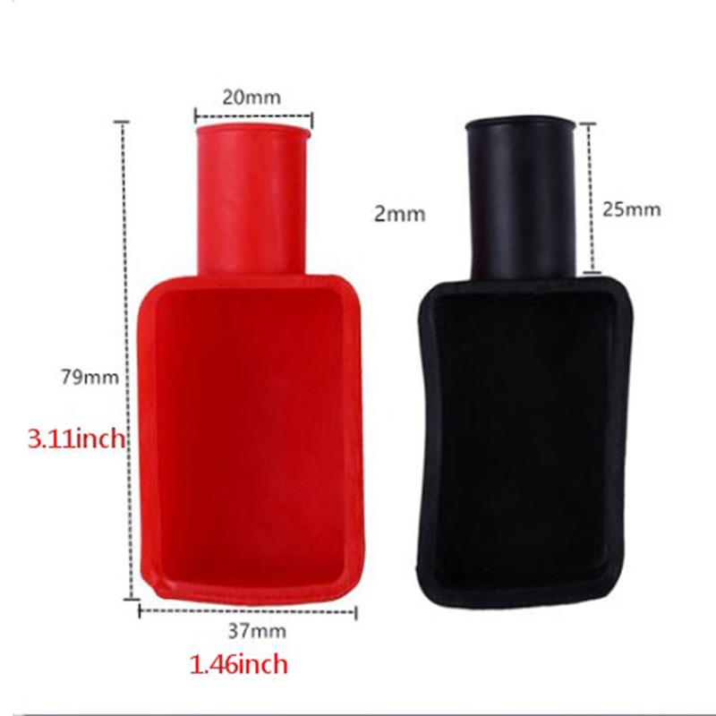 New! 2 Pcs BLack+Red Universal Car Battery Terminal Cap Negative Positive Terminal Covers Protector Replacement Batteries Car
