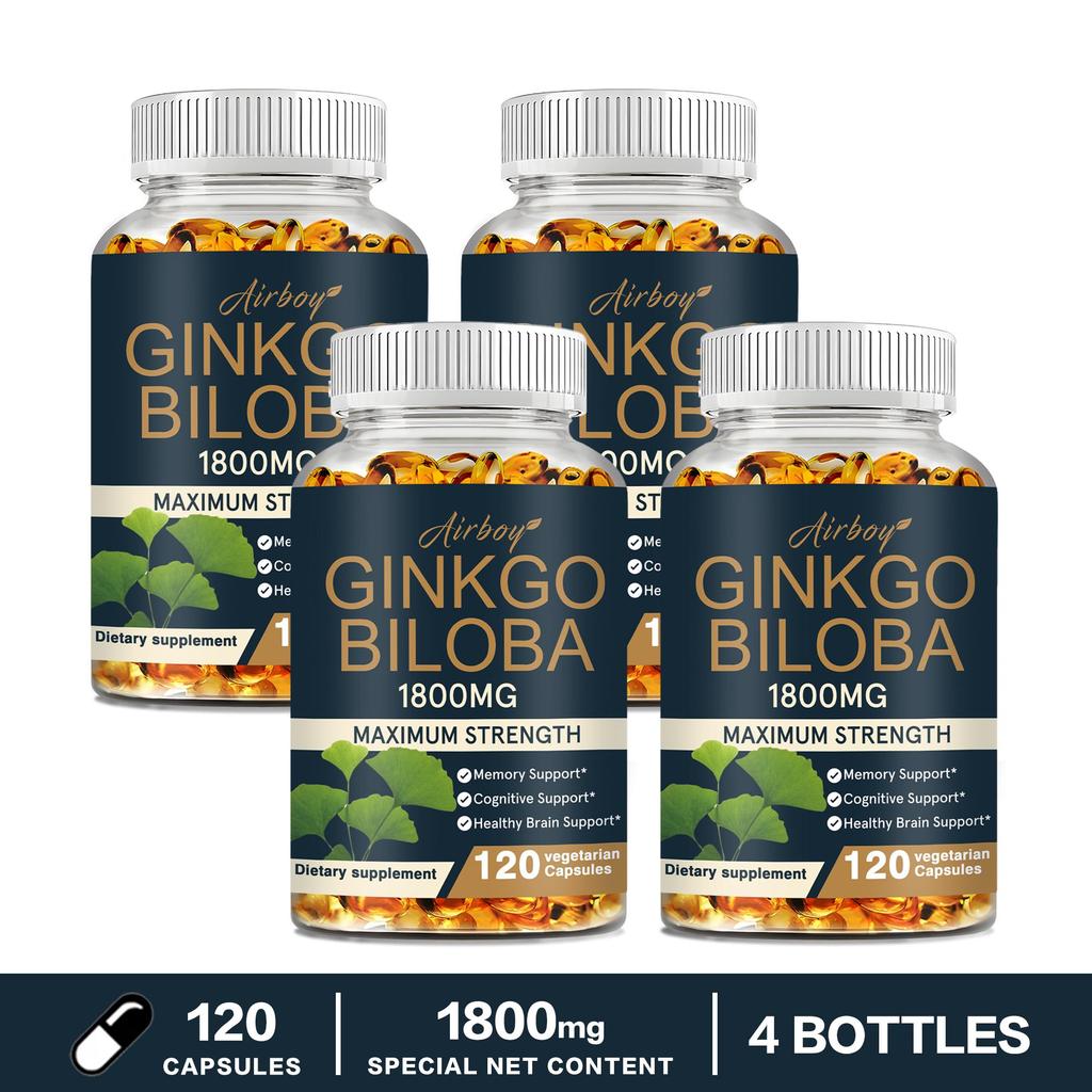 Airboy - Ginkgo Biloba Extract Capsules (1800mg) - Brain Health