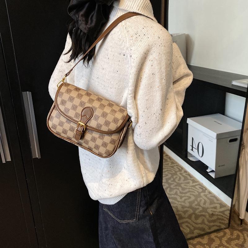 Geantă crossbody elegantă pentru femei, cu curea de umăr lată și design floral, 2024