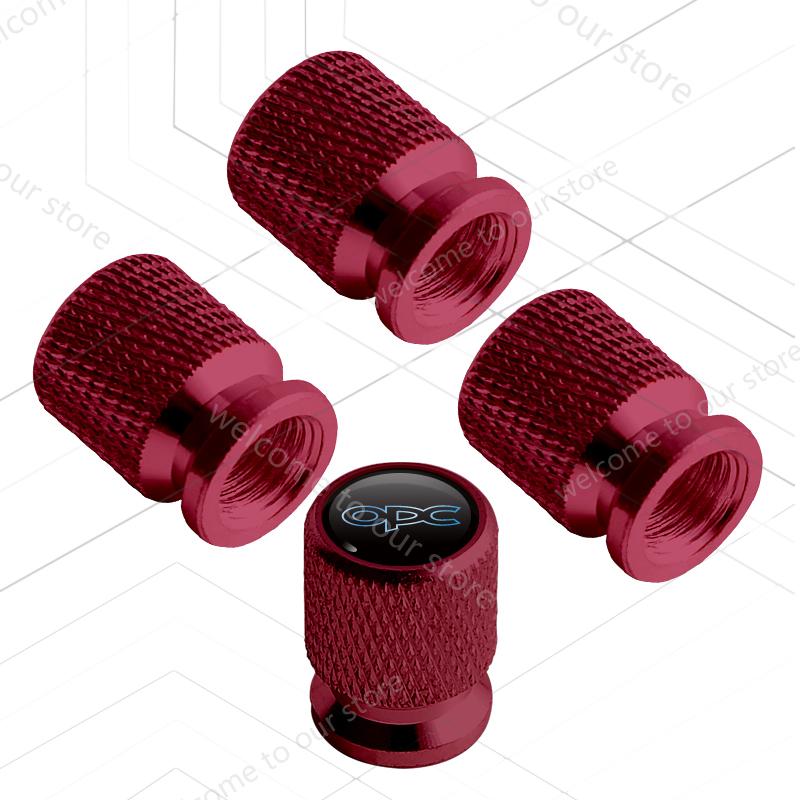 4Pcs/Set For OPC Line LOGO Badge Opel Corsa Ampera Astra Adam Mokka Vauxhall Vectra Car Wheel Tire Valve Caps Tyre Stem Covers