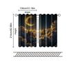 2 Pcs   Filtering Curtains (excluding Rods   Non-movable   Without Batteries) Elegant Sun and Moon Castle for Use In Bedrooms and