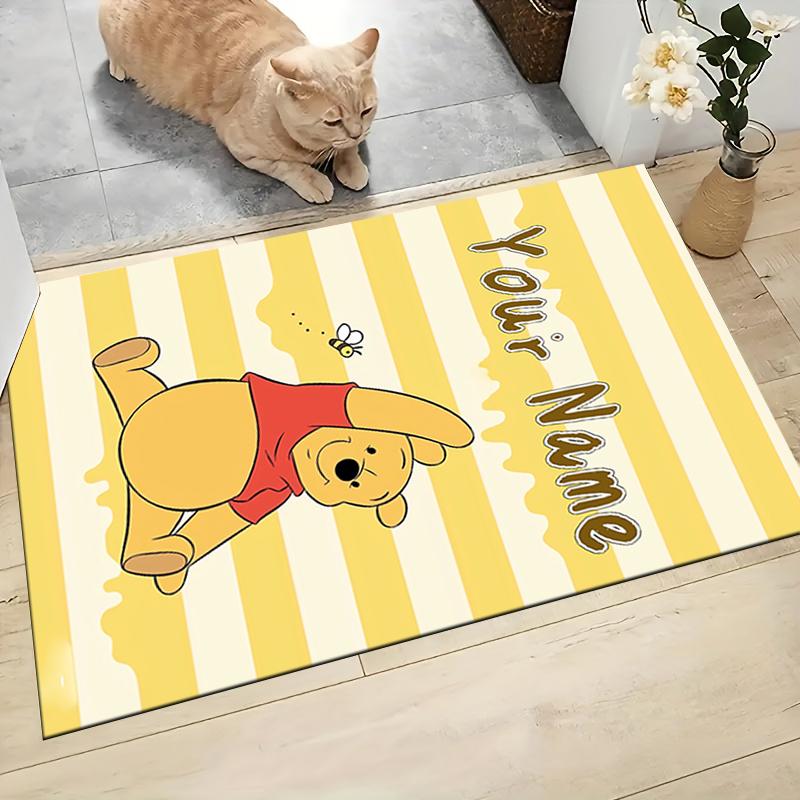 Custom Name "Pooh Tiger Adventure" Carpet Rug Customizable Soft Washable Anti-Slip Home Living Room Sofa Mats Personalized Rug. 0909398