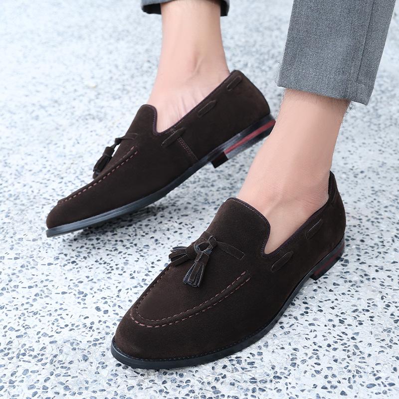 703-2 Loafers Men's Lazy One-Pedal Doudou Shoes Men's 48 Large Size Fringed Loafers Foreign Trade