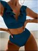 2025 European & American Ruffle Split Women's Bikini Swimsuit