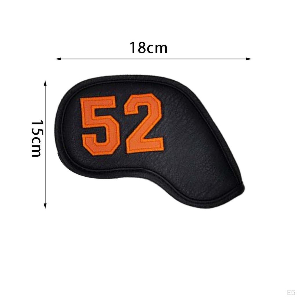 7 Stück PU Golfschlägerkopfhauben mit Stickerei von Identifikationsnummern, Staubdicht, Dick, Langlebig, Kopf