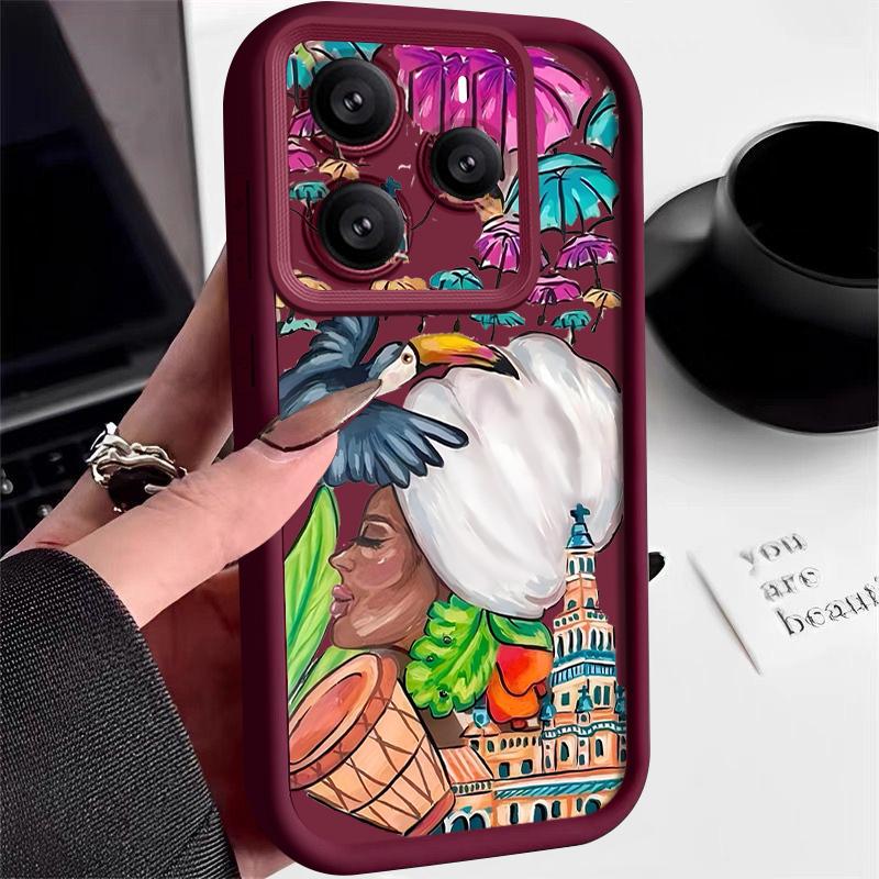 Tropical-style Toucan Pattern Case For Xiaomi Redmi Note 14 13 Pro 5G 4G 12 11 Funda Xiaomi 14T 13T 11T Pro Shockproof Bumper Silicone Cover