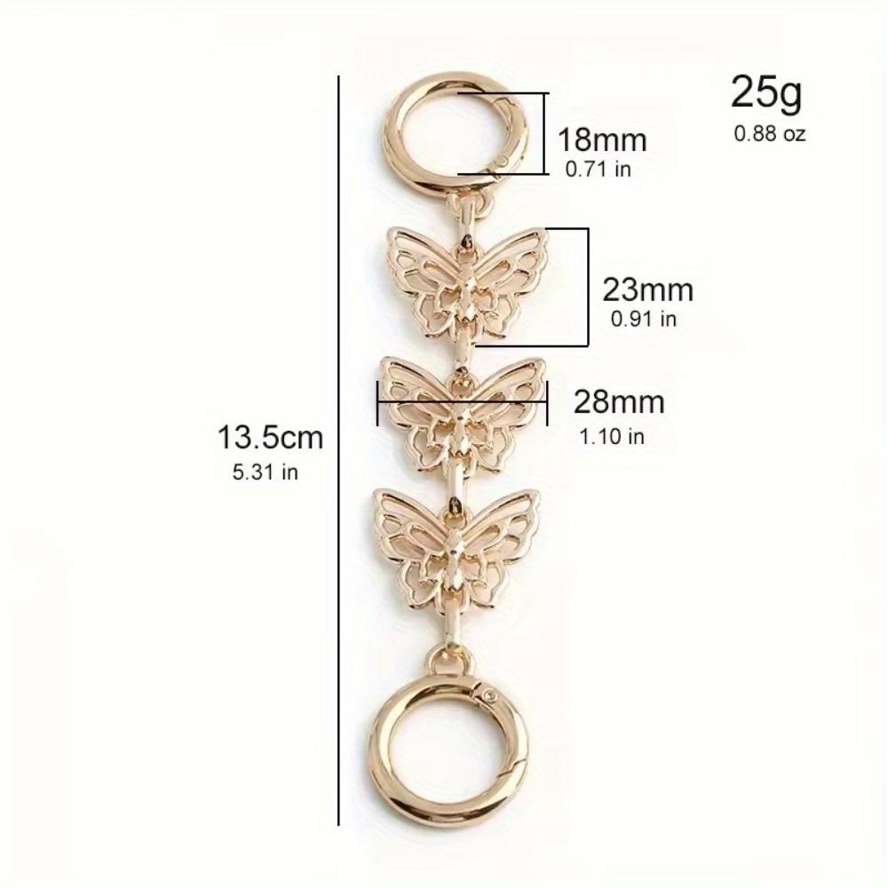 1 st Fjärilsplånbok Förlängare Väskkedja Rem Handväska Axelrem Kedja DIY Kedjeförlängare