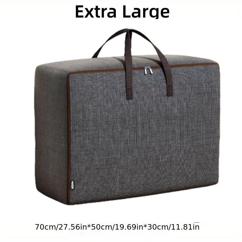 1pc Large Capacity Storage Bag, Durable Luggage Zipper Bag, Foldable Clothing Sorting Bag