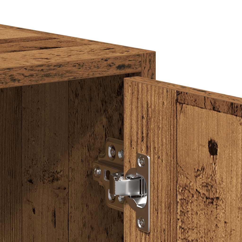 Bathroom Cabinet with Vintage Wood Look 30 X 30 X 183.5 Cm Particleboard
