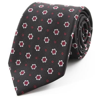 Marken Krawatte Hergestellt in Japan Kyoto Seide Jacquard-Webart Feines Muster Stickerei [Michiko London] 100% (B-Muster Grau)