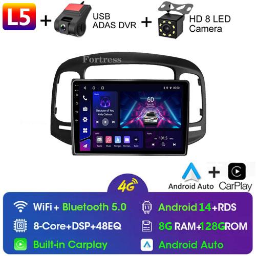 8G 128G Car Radio Android Auto Carplay For Hyundai Accent 2008 -2011Multimedia Qled Screen Stereo Autoradio GPS Navigation Wifi