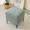 1/2PCS Jacquard Square Ottoman Cover Stretch Footrest Slipcovers Square Footstool Covers Removable House Pouf Stool Covers