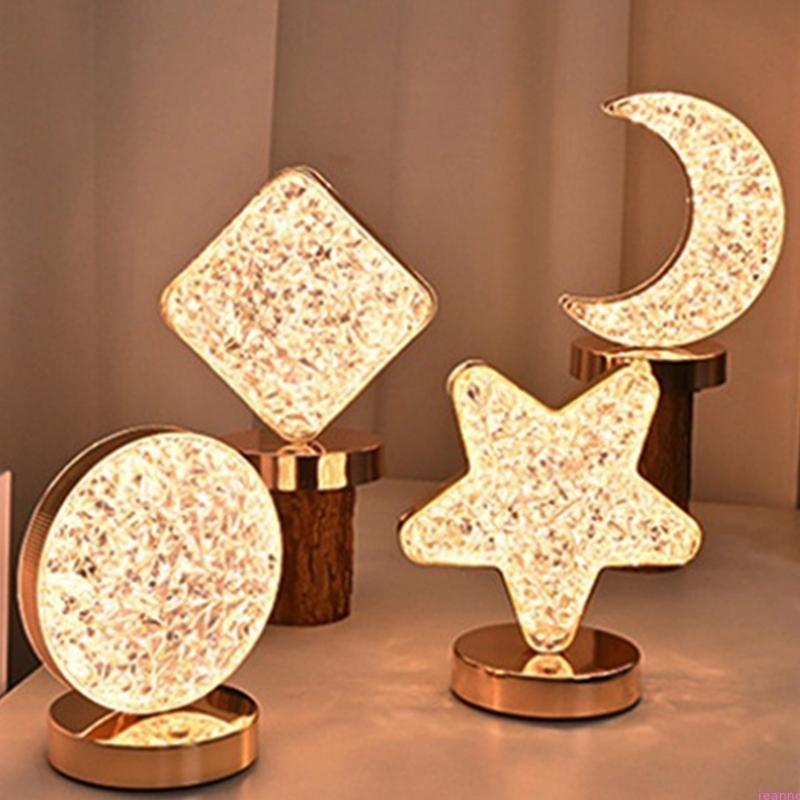 Portable Wireless Nightstand Lamp with 3D Holographical Design and Soft Glowing Atmosphere Light Suitable for Kids Room