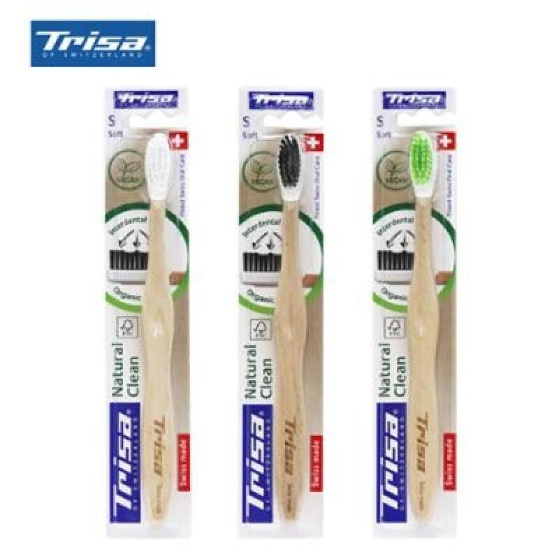 TRISA Wooden Toothbrush Soft Bristles Natural 8594