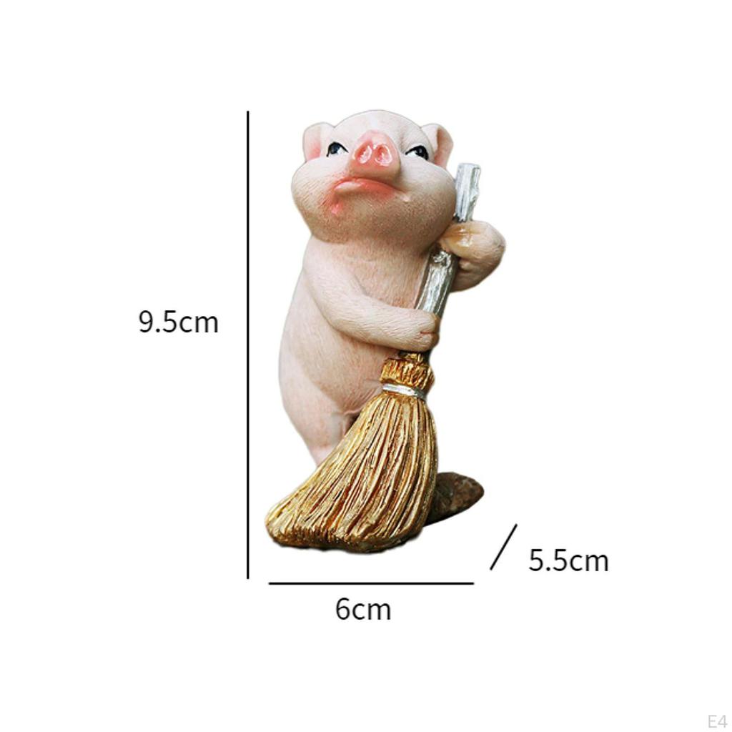 Figurina di Maiale Fatta a Mano per Decorazione da Giardino Esterno