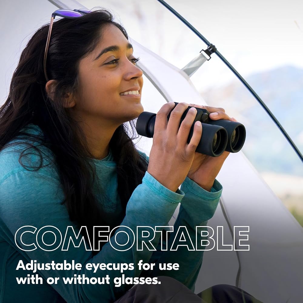 Nikon PROSTAFF P3 8x42 Binoculars | Waterproof, Fogproof, Rubber-Clad Full-Frame Binoculars with Wide Field of View and Long Eye Relief | Official Nik