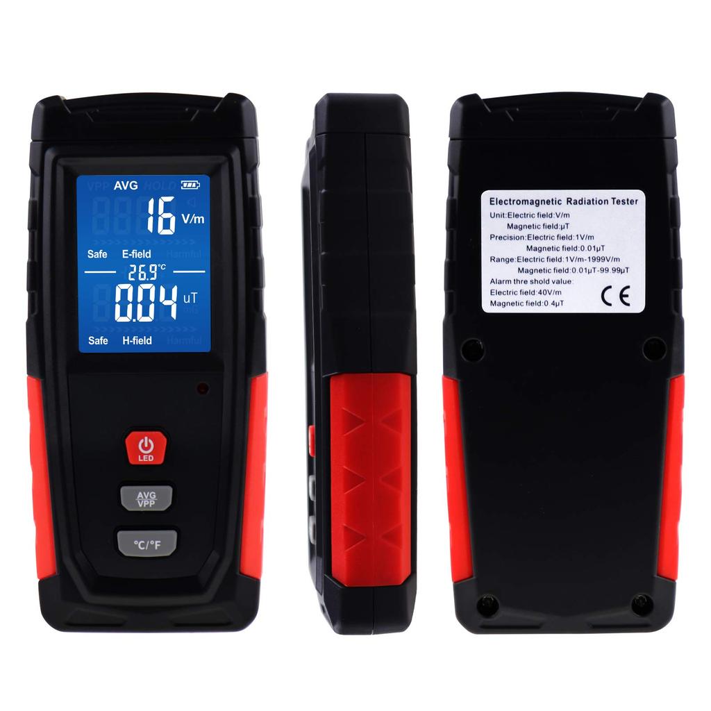 Electromagnetic Radiation Digital Color Screen Tester Household Measuring Instrument Radiation Detector Electromagnetic Field Radiometer