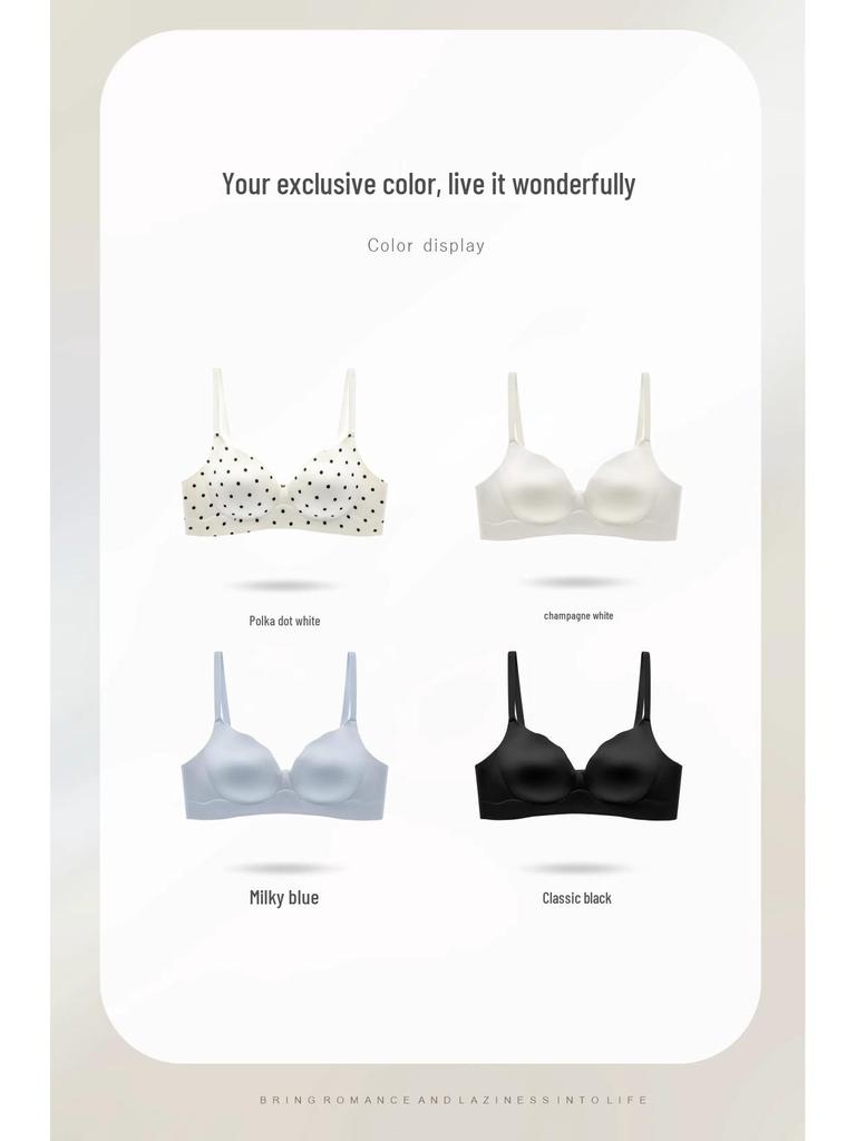 Original Seamless Gathered Thick-Cup Bra for Women