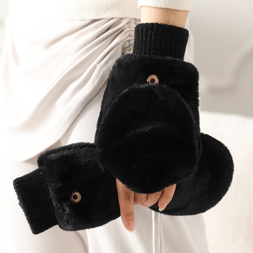 Warm Fingerless Mittens Fingerless Winter Gloves New Plush Gloves Cold Weather