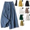 Women High Waist Wide Leg Pants Casual Loose Fit Pleated Trousers Multi Colors