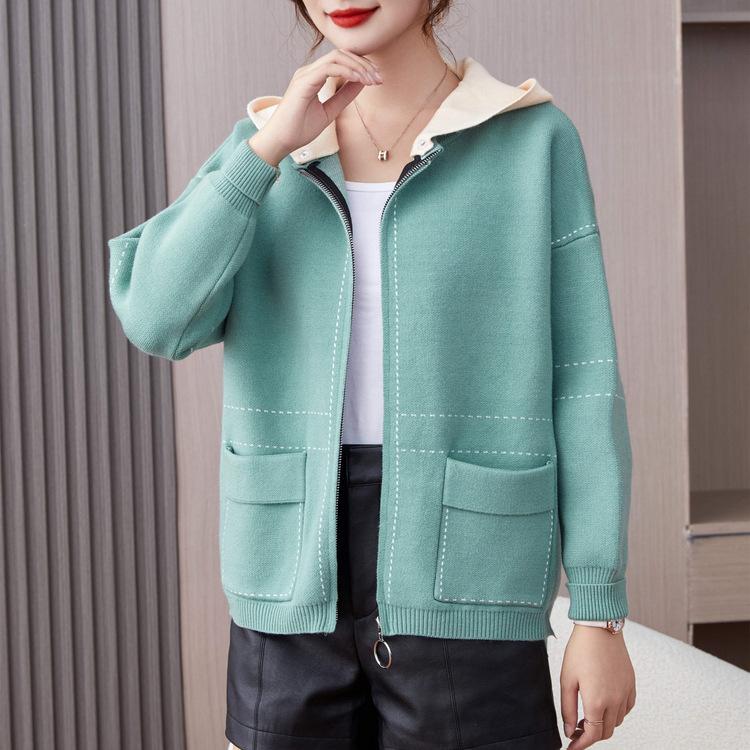 Middle-aged and Elderly Women Knitted Sweater Cardigan Mother Spring and Autumn Coat Fashionable Red Zodiac Year Top Clothes New Year Outfit