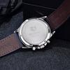 BENYAR New 40MM Men's Multi Functional Chronograph Quartz Watch Lumious Leather Strap Sports Wristwatches For Man