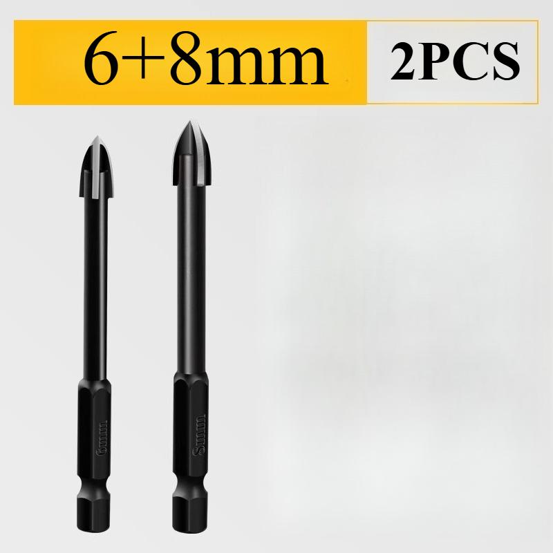 

Крестовое сверло с 4 лезвиями: Универсальный для сплава, фарфора, стеклянной плитки, цемента, мрамора и гранита - Антикоррозийный и высокоэффективный