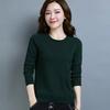 Women's Lightweight Round Neck Sweater - Pure Color Knit Pullover