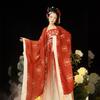 Hanfu Donna Nuovo Dinastia Tang Primavera Autunno Estate Gonna Ricamata Camicia a Manica Larga Abito Antico